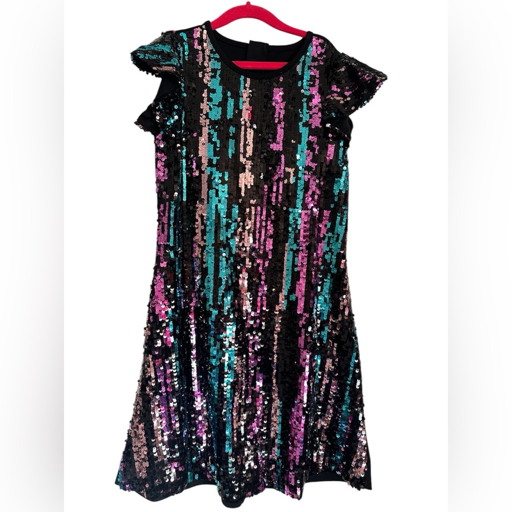 Colorful Girls Sequin Dress